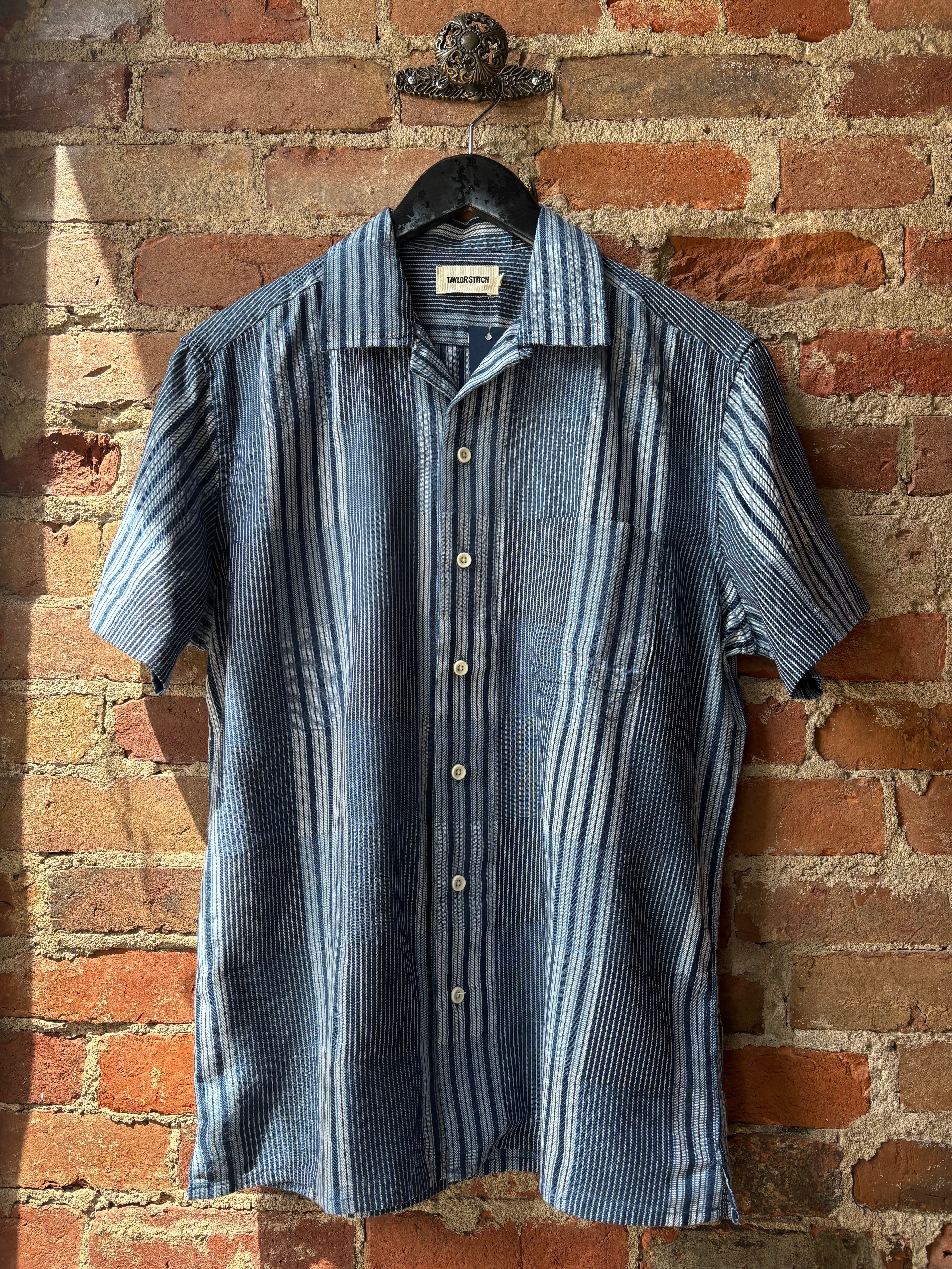 Taylor Stitch Hawthorne Shirt - Indigo Patchwork Men's Tops - Sloane Boutique