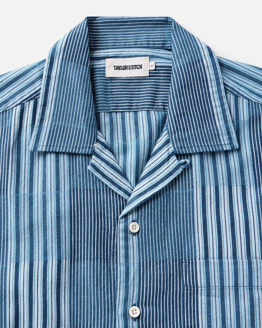 Taylor Stitch Hawthorne Shirt - Indigo Patchwork Men's Tops - Sloane Boutique