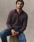 Taylor Stitch Newton Sweater Polo - Navy Birdseye Men's Tops - Sloane Boutique