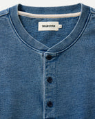 Taylor Stitch Sunset Henley - Washed Indigo Terry Men's Tops - Sloane Boutique