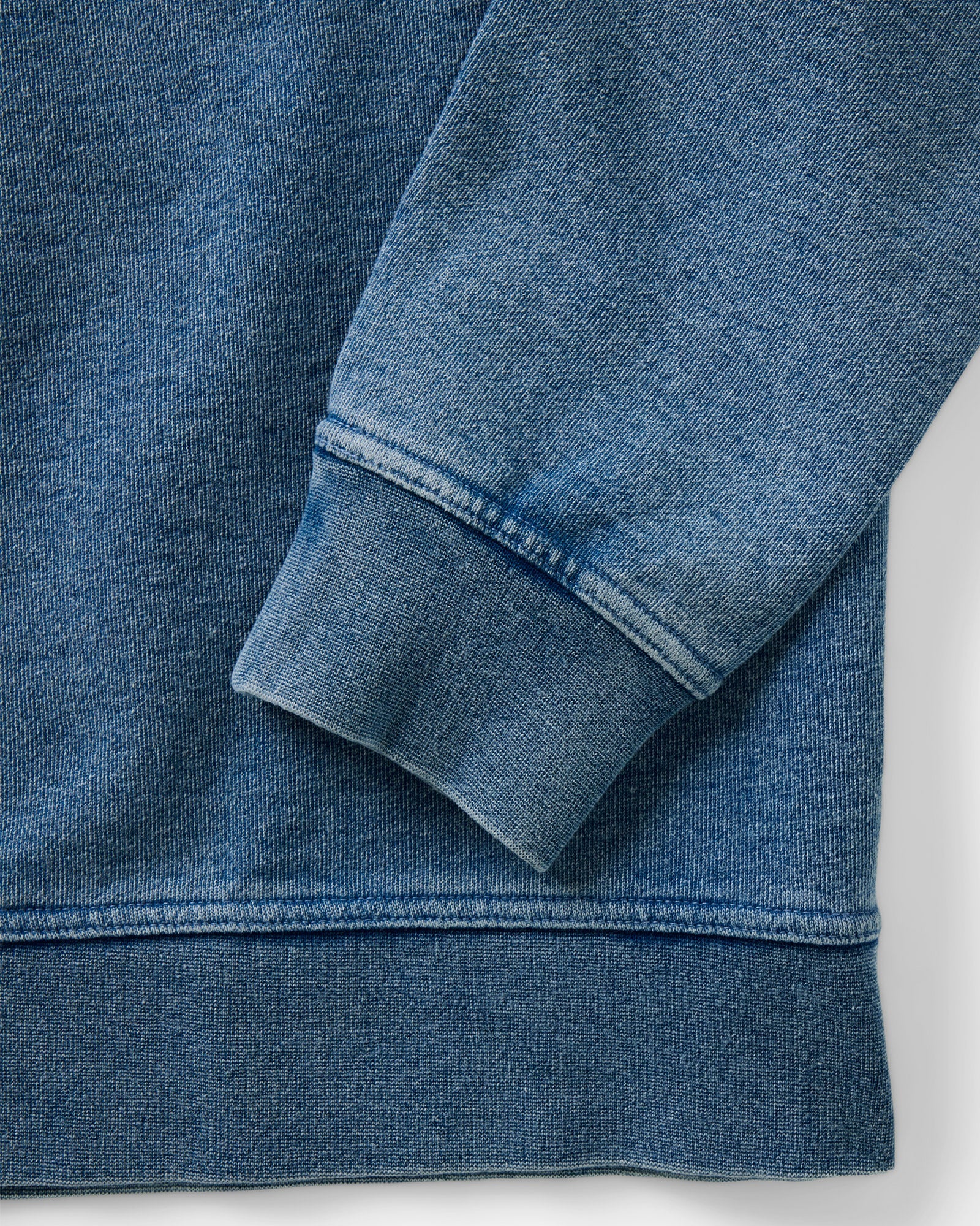Taylor Stitch Sunset Henley - Washed Indigo Terry Men's Tops - Sloane Boutique