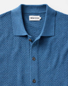 Taylor Stitch The Button Down Polo - Gulf Stream Herringbone Men's Tops - Sloane Boutique