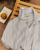 Taylor Stitch The Jack Linen - Blue Sky Stripe Men's Tops - Sloane Boutique