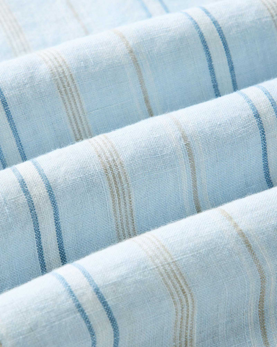 Taylor Stitch The Jack Linen - Blue Sky Stripe Men's Tops - Sloane Boutique