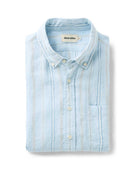 Taylor Stitch The Jack Linen - Blue Sky Stripe Men's Tops - Sloane Boutique