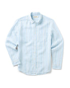 Taylor Stitch The Jack Linen - Blue Sky Stripe Men's Tops - Sloane Boutique