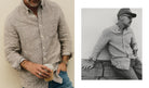 Taylor Stitch The Jack Linen - Burgundy Uni Stripe Men's Tops - Sloane Boutique