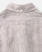 Taylor Stitch The Jack Linen - Burgundy Uni Stripe Men's Tops - Sloane Boutique