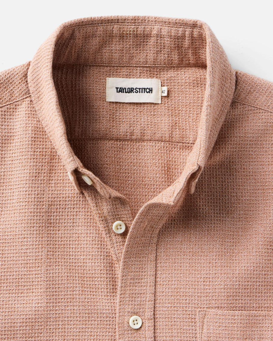 Taylor Stitch The Short Sleeve Jack - Desert Waffle Twist Men's Tops - Sloane Boutique