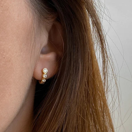 THATCH Astrid Hoop Earrings - Clear Jewelry - Sloane Boutique