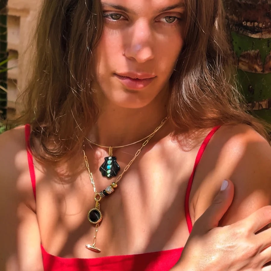 Thatch Cala Lariat Necklace - Onyx Jewelry - Sloane Boutique