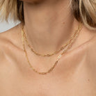 Thatch Finn Paperclip Necklace - 18" Gold Jewelry - Sloane Boutique