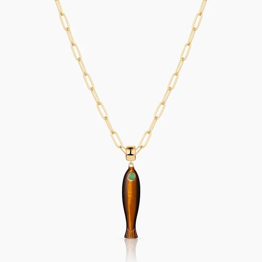 Thatch Fortuna Pendant - Tiger's Eye Jewelry - Sloane Boutique