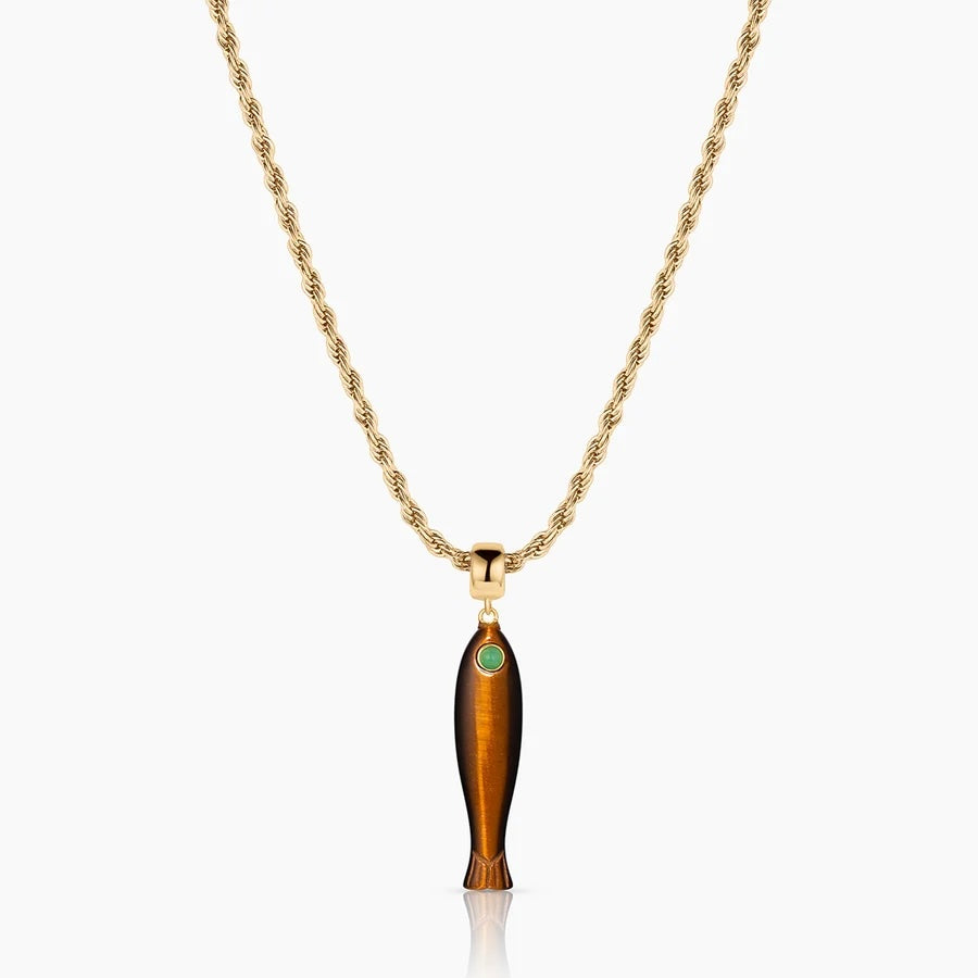 Thatch Fortuna Pendant - Tiger's Eye Jewelry - Sloane Boutique