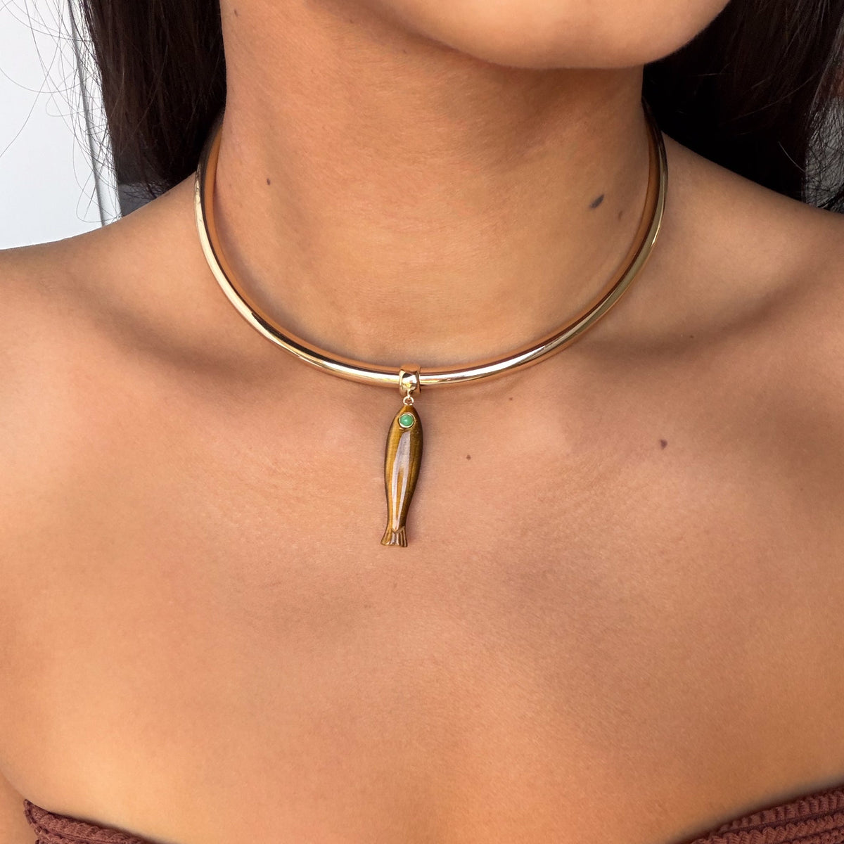 Thatch Fortuna Pendant - Tiger's Eye Jewelry - Sloane Boutique