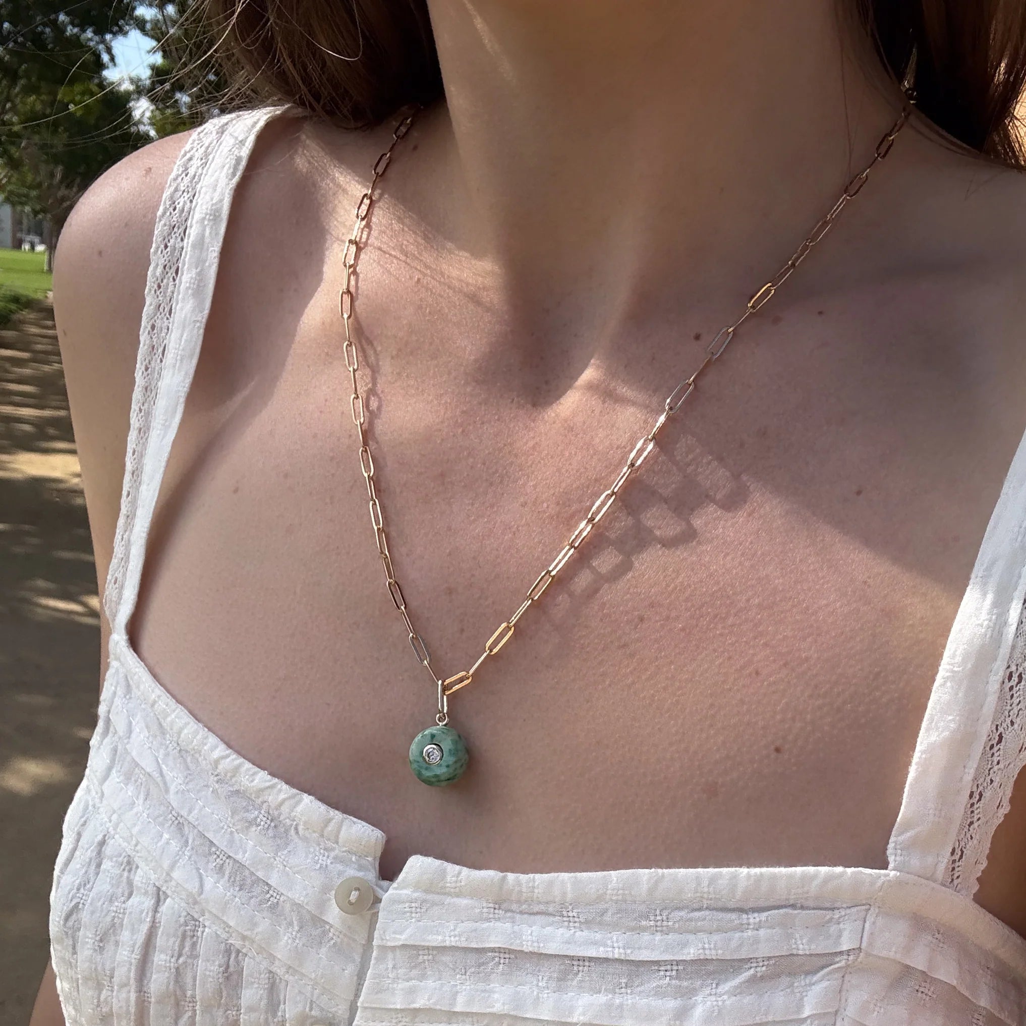 Thatch Jewelry Bon Bon Charm- Green Dot Jewelry - Sloane Boutique