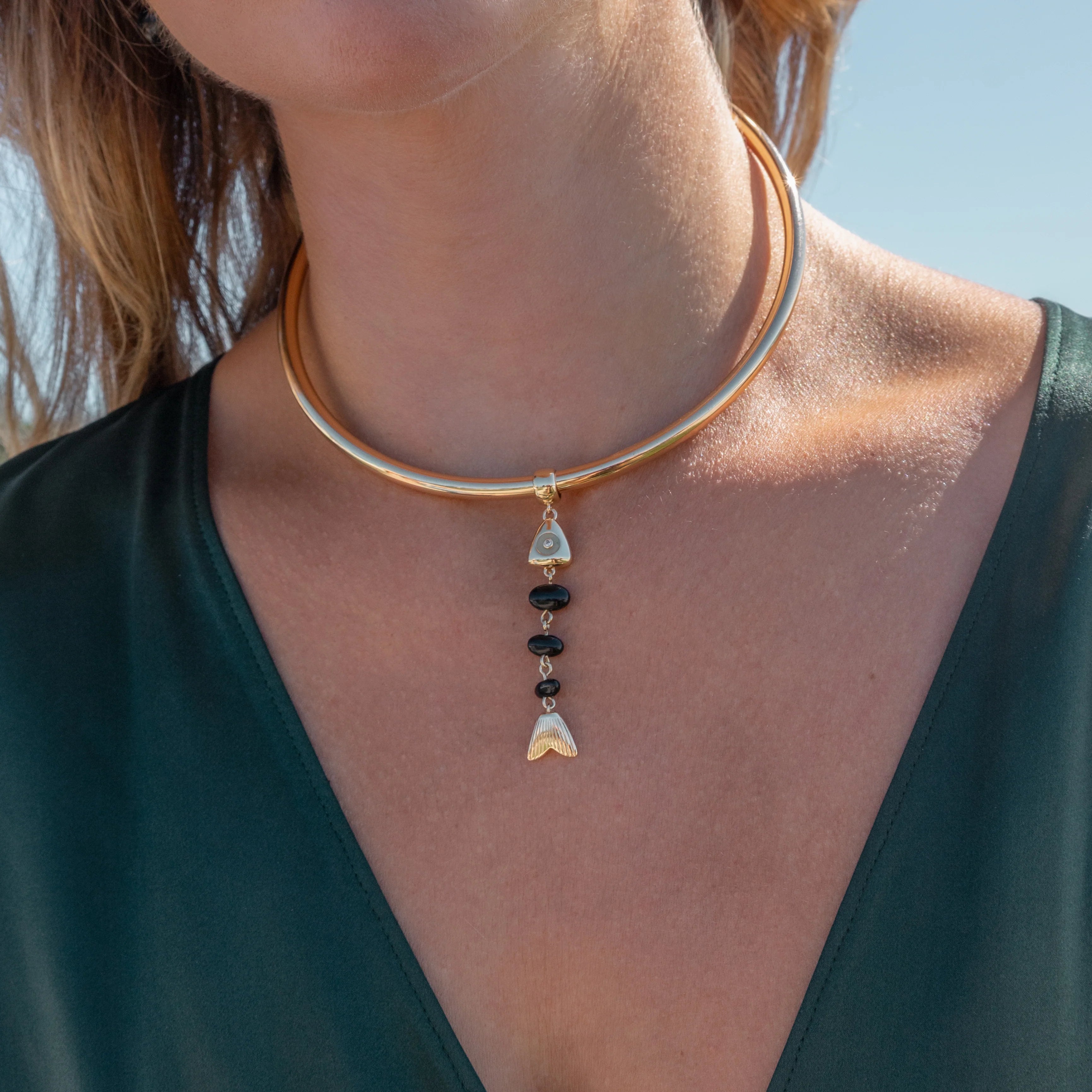 THATCH La Pez Fish Ball Charm - Onyx Jewelry - Sloane Boutique