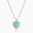 THATCH Malene Heart Charm - Amazonite Jewelry - Sloane Boutique