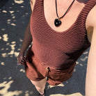 THATCH Malene Onyx Heart Charm - Onyx Jewelry - Sloane Boutique