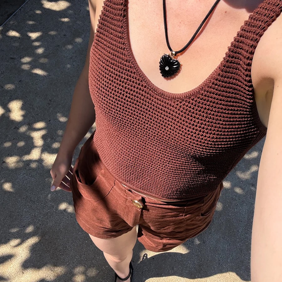 THATCH Malene Onyx Heart Charm - Onyx Jewelry - Sloane Boutique