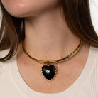 THATCH Malene Onyx Heart Charm - Onyx Jewelry - Sloane Boutique