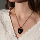THATCH Malene Onyx Heart Charm - Onyx Jewelry - Sloane Boutique