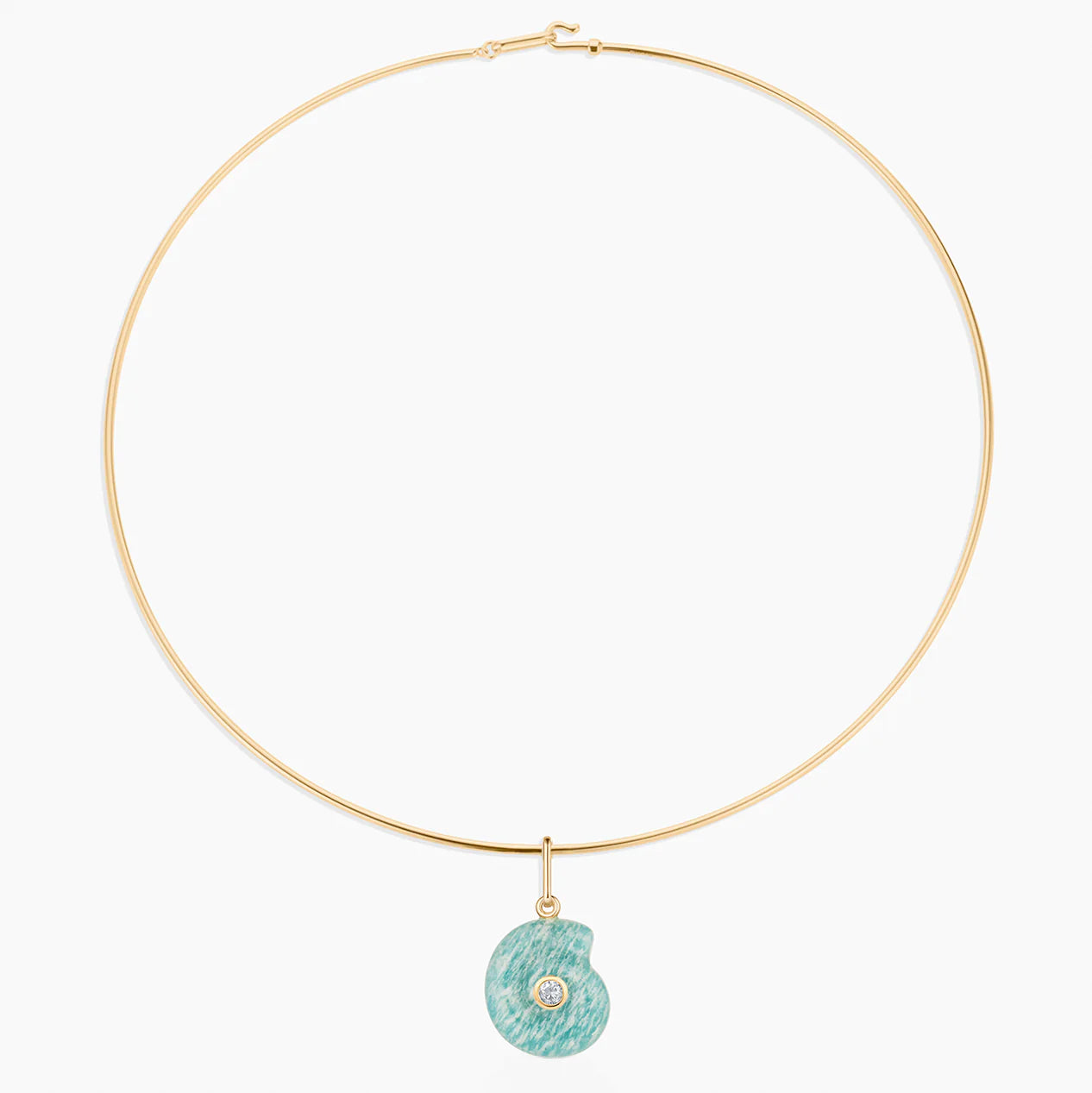 THATCH Nautilus Spiral Shell Charm - Amazonite Jewelry - Sloane Boutique