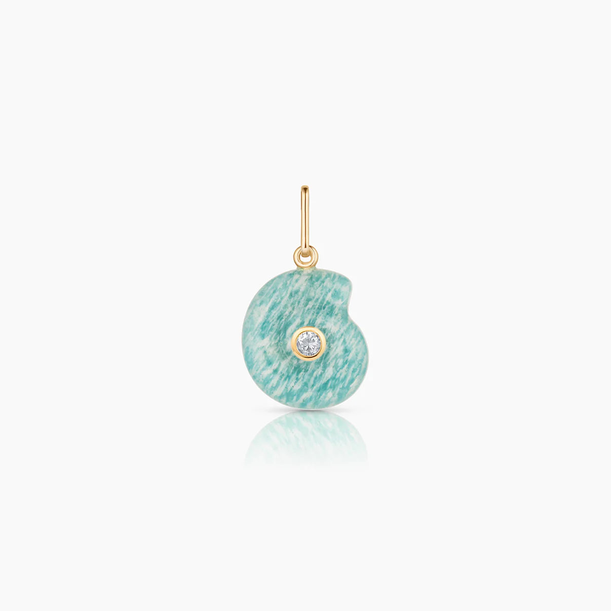 THATCH Nautilus Spiral Shell Charm - Amazonite Jewelry - Sloane Boutique