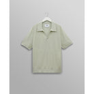 Wax London Boucle Yarn Sienna Short Sleeve Polo - Pale Green Men's Tops - Sloane Boutique