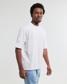 Wax London Cotton Shapes EMB Milton Short Sleeve Tee - Ecru Men's Tops - Sloane Boutique