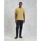 Wax London Dean Short Sleeve Tee - Jolt Lime Khaki Men's Tops - Sloane Boutique