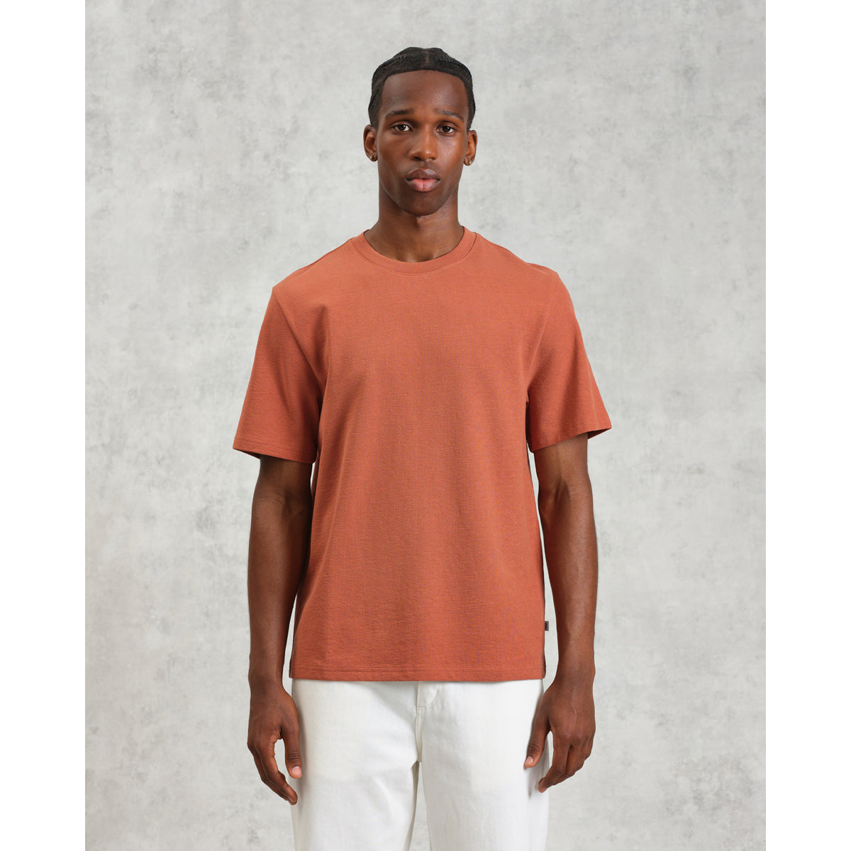 Wax London Dean Short Sleeve Tee - Jolt Rust Men's Tops - Sloane Boutique