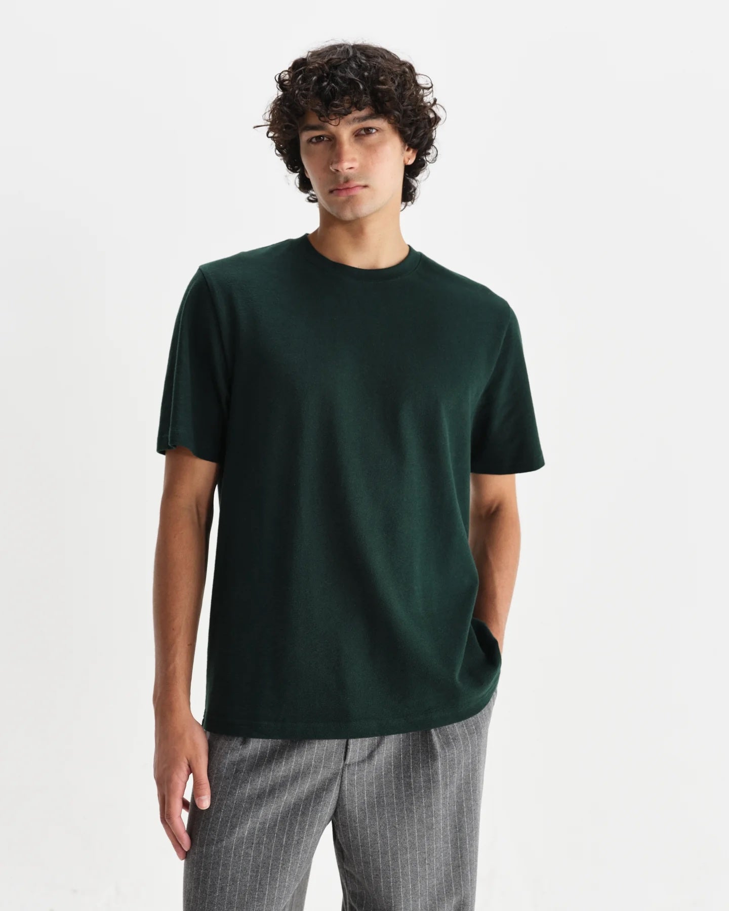 Wax London Dean Tee - Bottle Green Men's Tops - Sloane Boutique