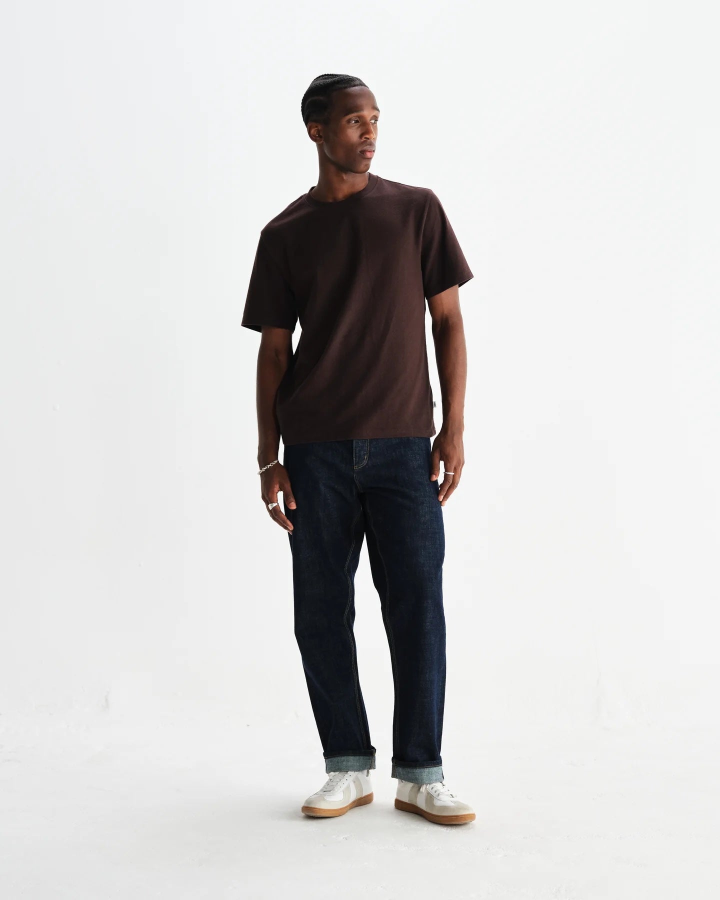 Wax London Dean Tee - Dark Brown Men's Tops - Sloane Boutique