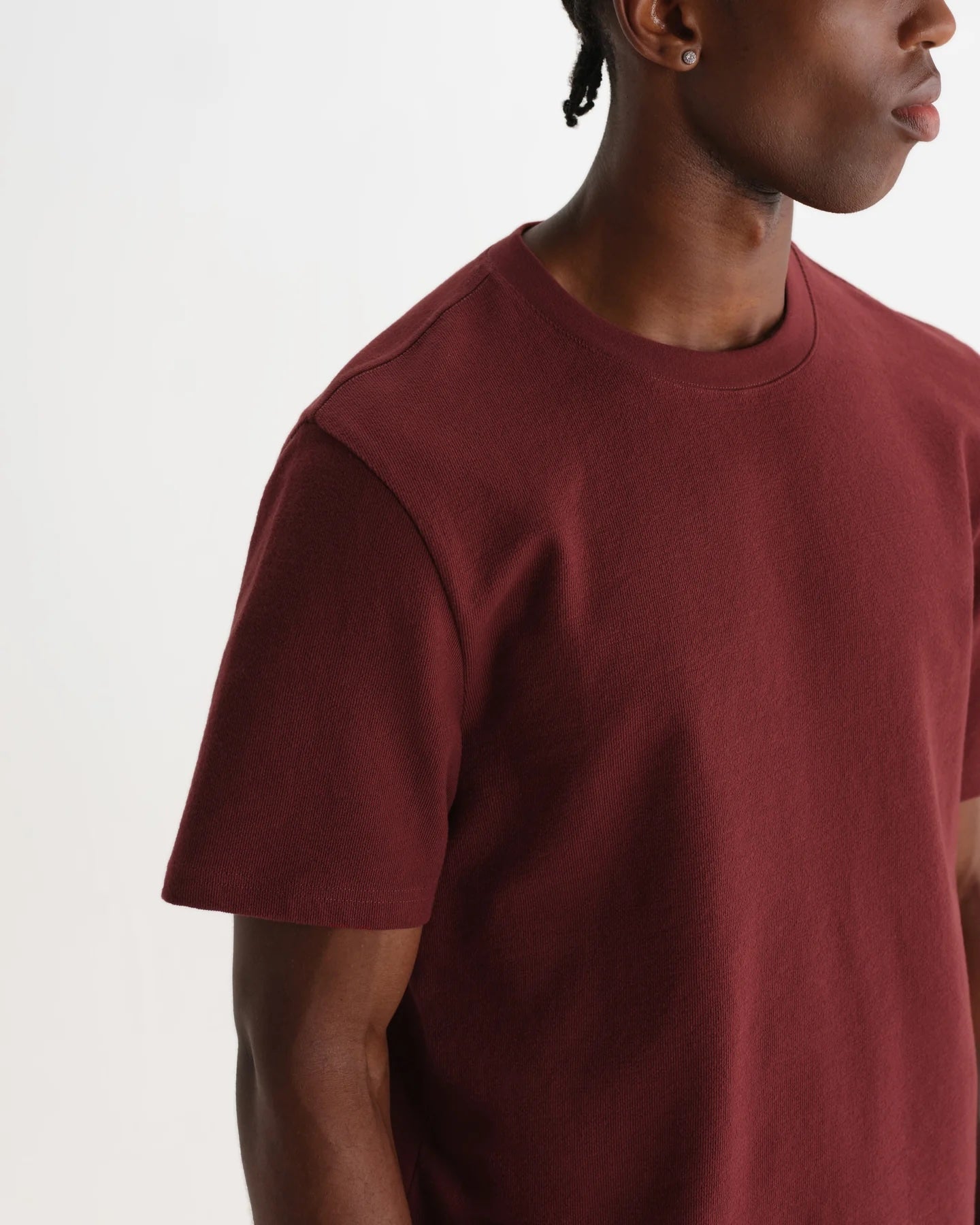 Wax London Dean Tee - Maroon Men's Tops - Sloane Boutique