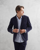 Wax London Fintry Blazer - Navy Corduroy Outerwear - Sloane Boutique