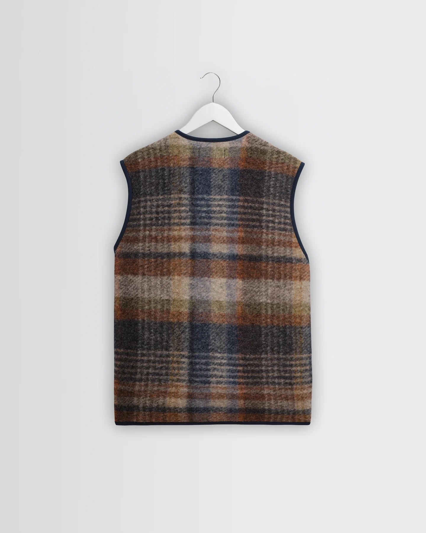 Wax London Gower Gilet - Oatmeal/Multi Outerwear - Sloane Boutique