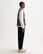 Wax London Gower Gilet - Oatmeal/Multi Outerwear - Sloane Boutique