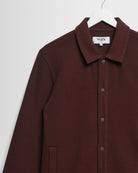 Wax London Hays Jersey Overshirt - Dark Burgundy Men's Tops - Sloane Boutique
