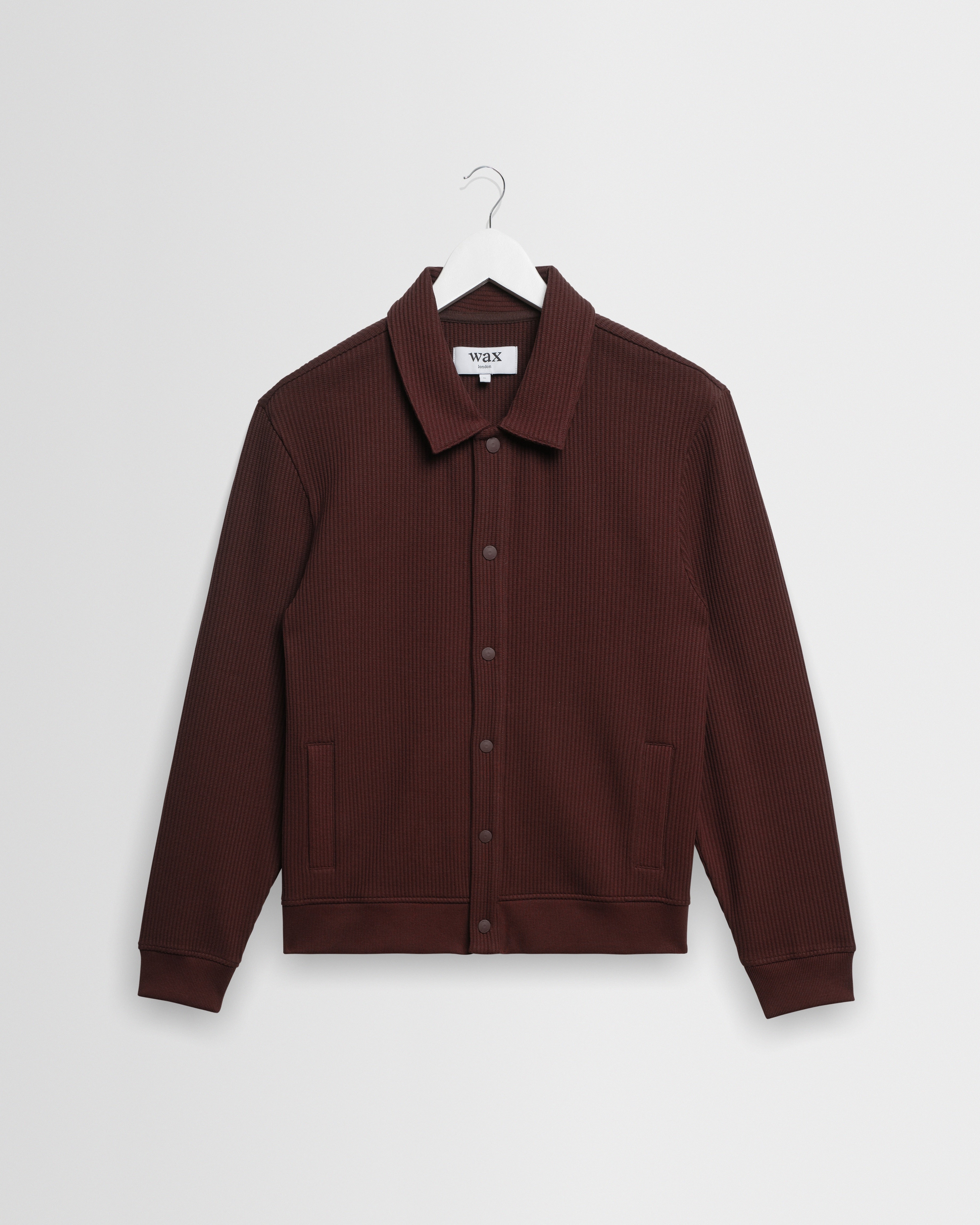 Wax London Hays Jersey Overshirt - Dark Burgundy Men's Tops - Sloane Boutique
