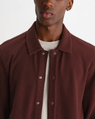Wax London Hays Jersey Overshirt - Dark Burgundy Men's Tops - Sloane Boutique