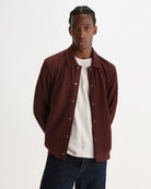 Wax London Hays Jersey Overshirt - Dark Burgundy Men's Tops - Sloane Boutique