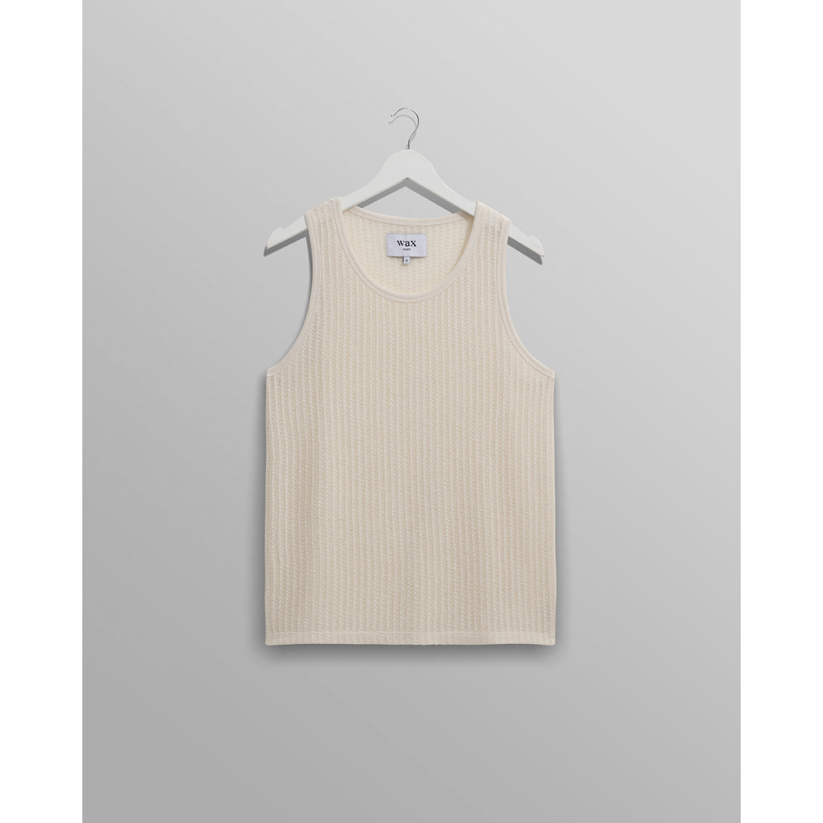 Wax London Jersey Lace Prim Vest - Ecru Men's Tops - Sloane Boutique