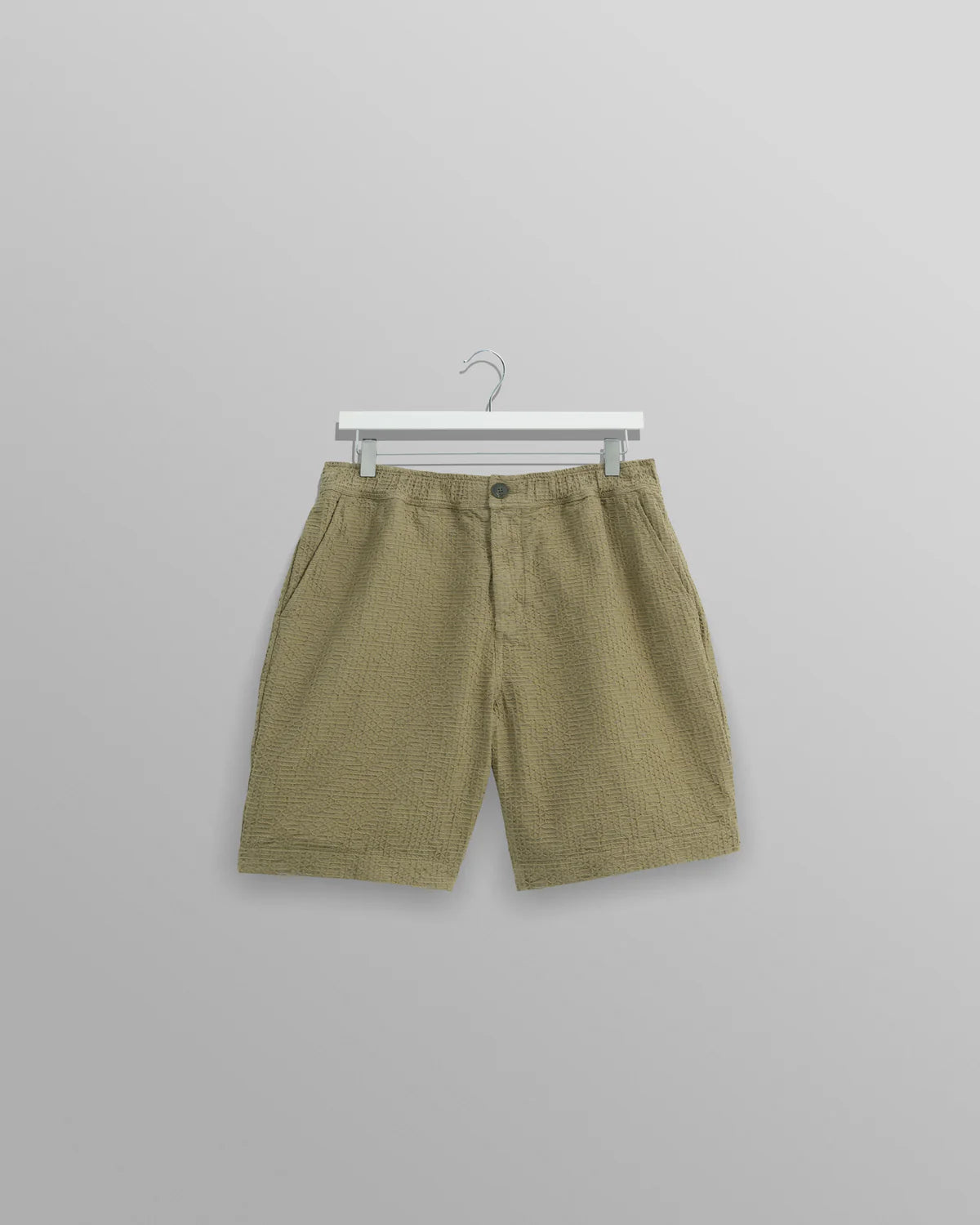 Wax London Kurt Short - Honeycomb Dobby Khaki Sale Bottoms - Sloane Boutique