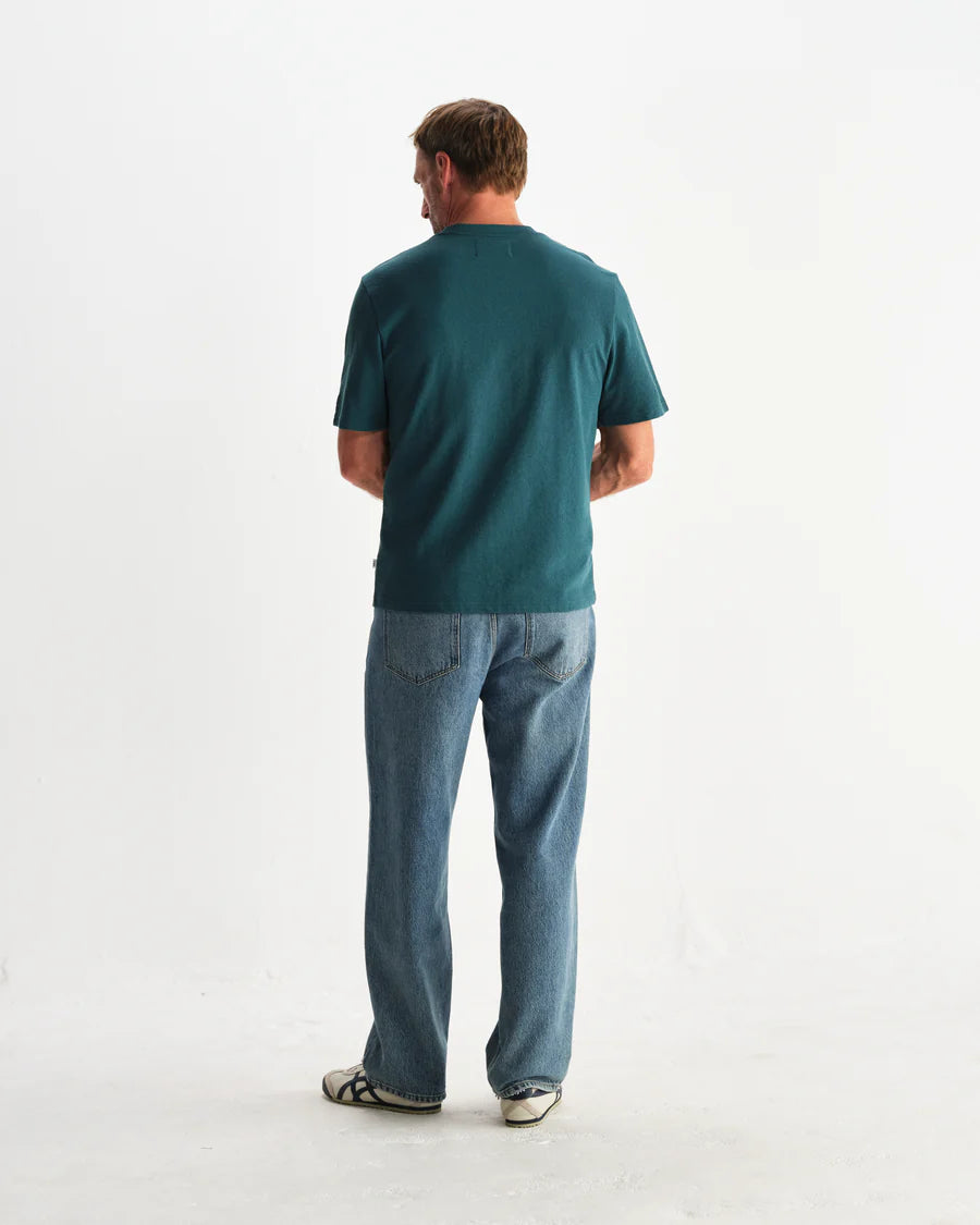 Wax London Men's Dean Short Sleeve Tee - Jolt Teal Men's Tops - Sloane Boutique