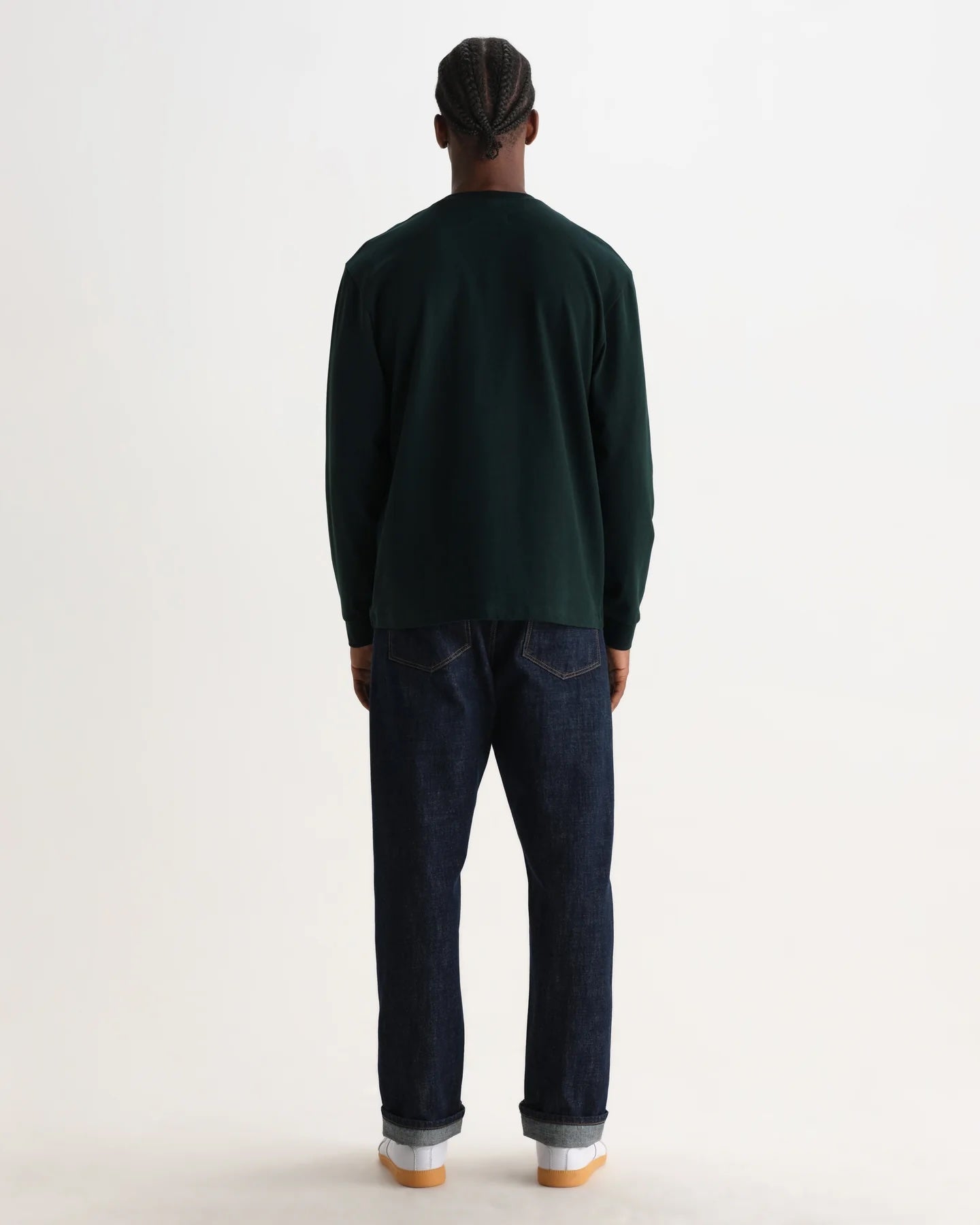 Wax London Men's Hayden Long Sleeve Tee - Dark Green Men's Tops - Sloane Boutique
