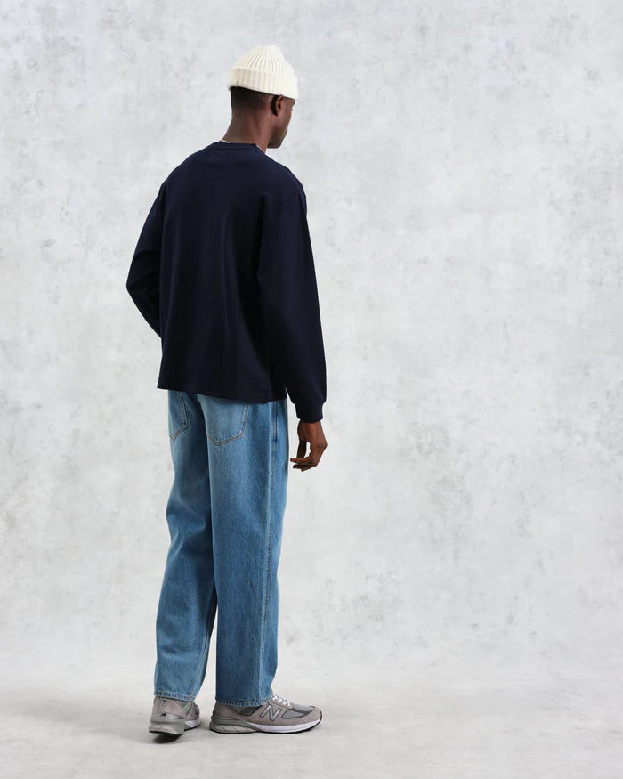 Wax London Men's Hayden Long Sleeve Tee - Jolt Navy Men's Tops - Sloane Boutique