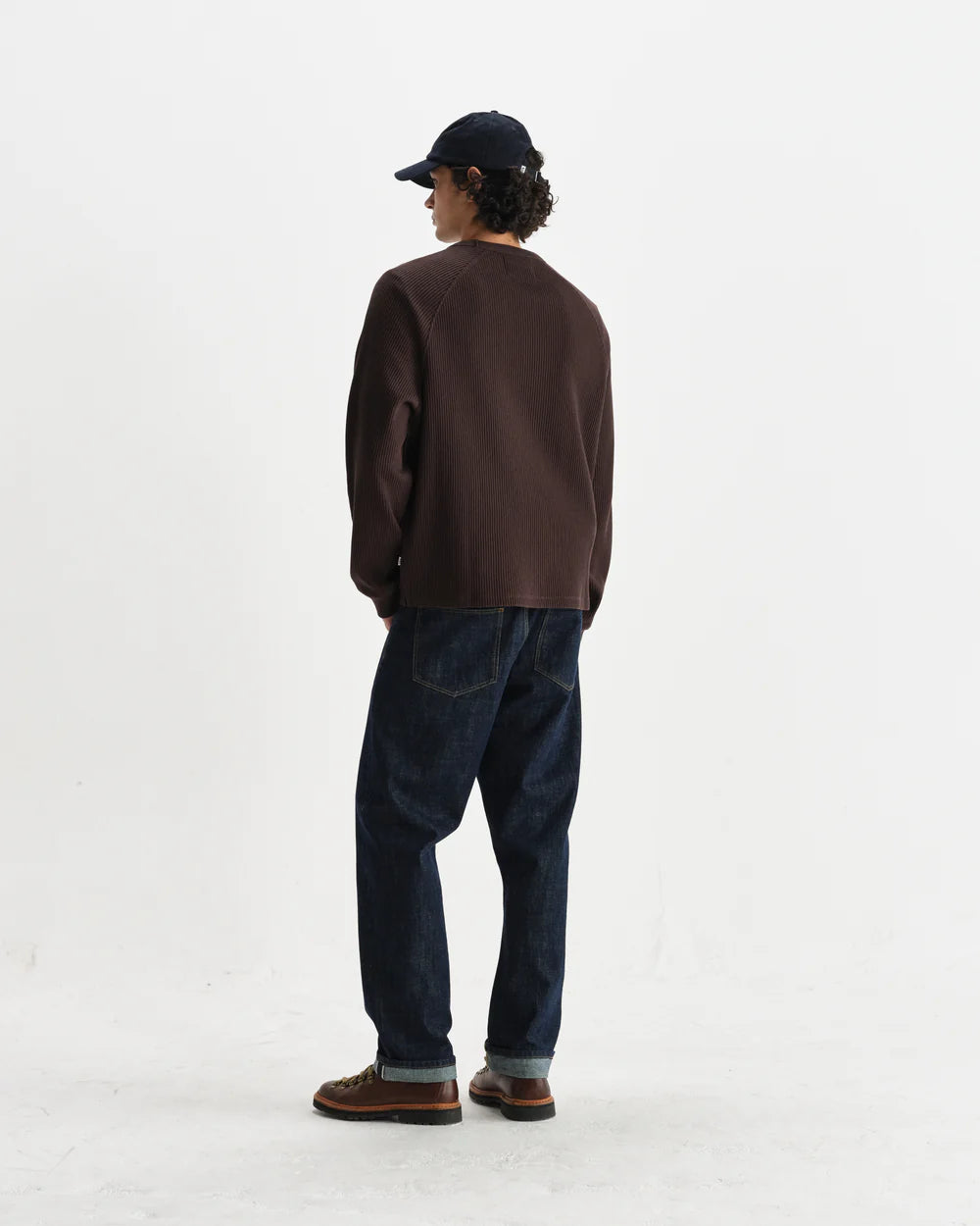 Wax London Men's Riley Crew - Dark Brown Men's Tops - Sloane Boutique