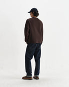 Wax London Men's Riley Crew - Dark Brown Men's Tops - Sloane Boutique