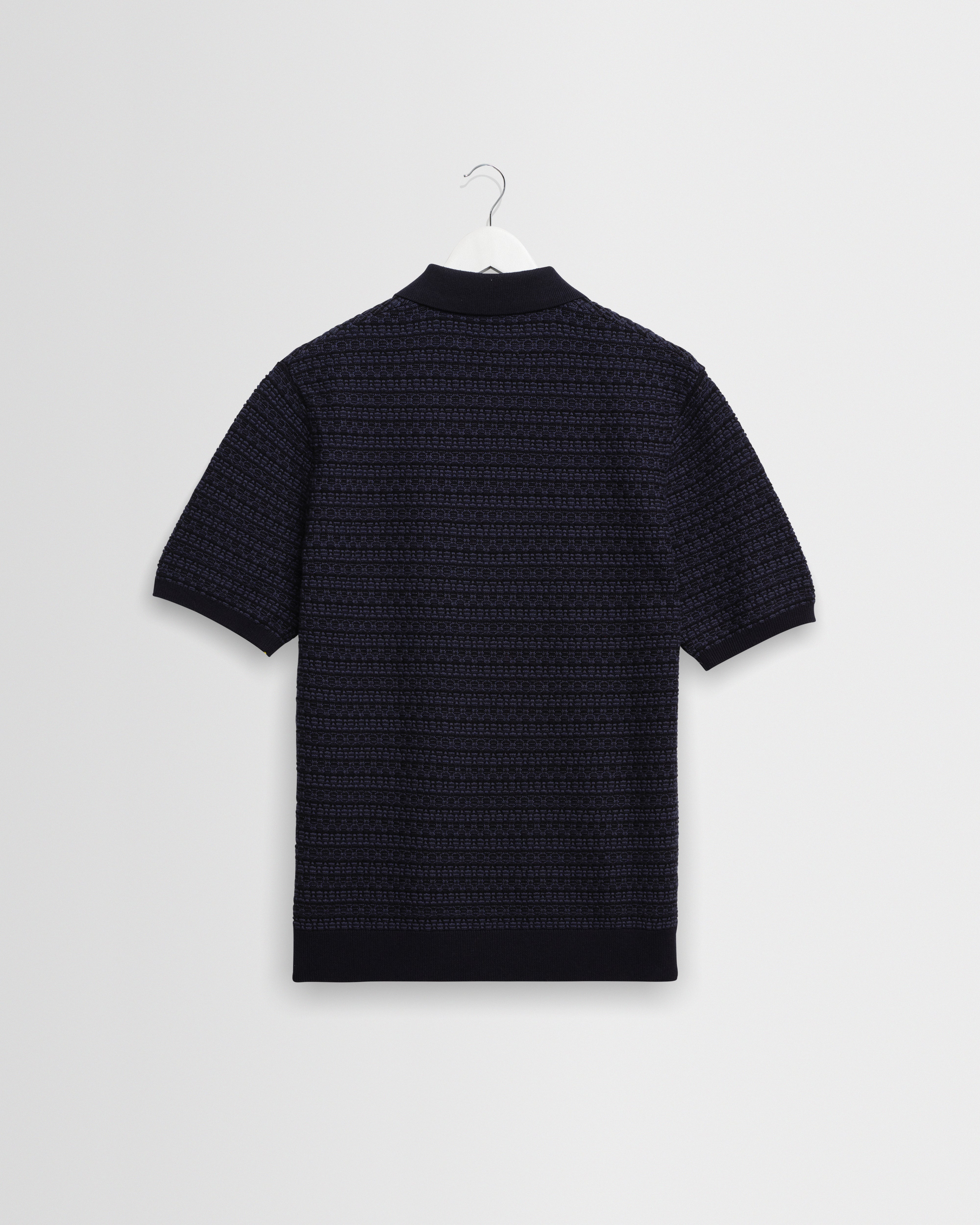 Wax London Naples Polo - Navy Geo Men's Tops - Sloane Boutique